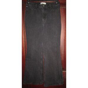 Abercrombie & Fitch Sz 29 8S Short Jeans Vintage Flare High Rise Black Gray Wide